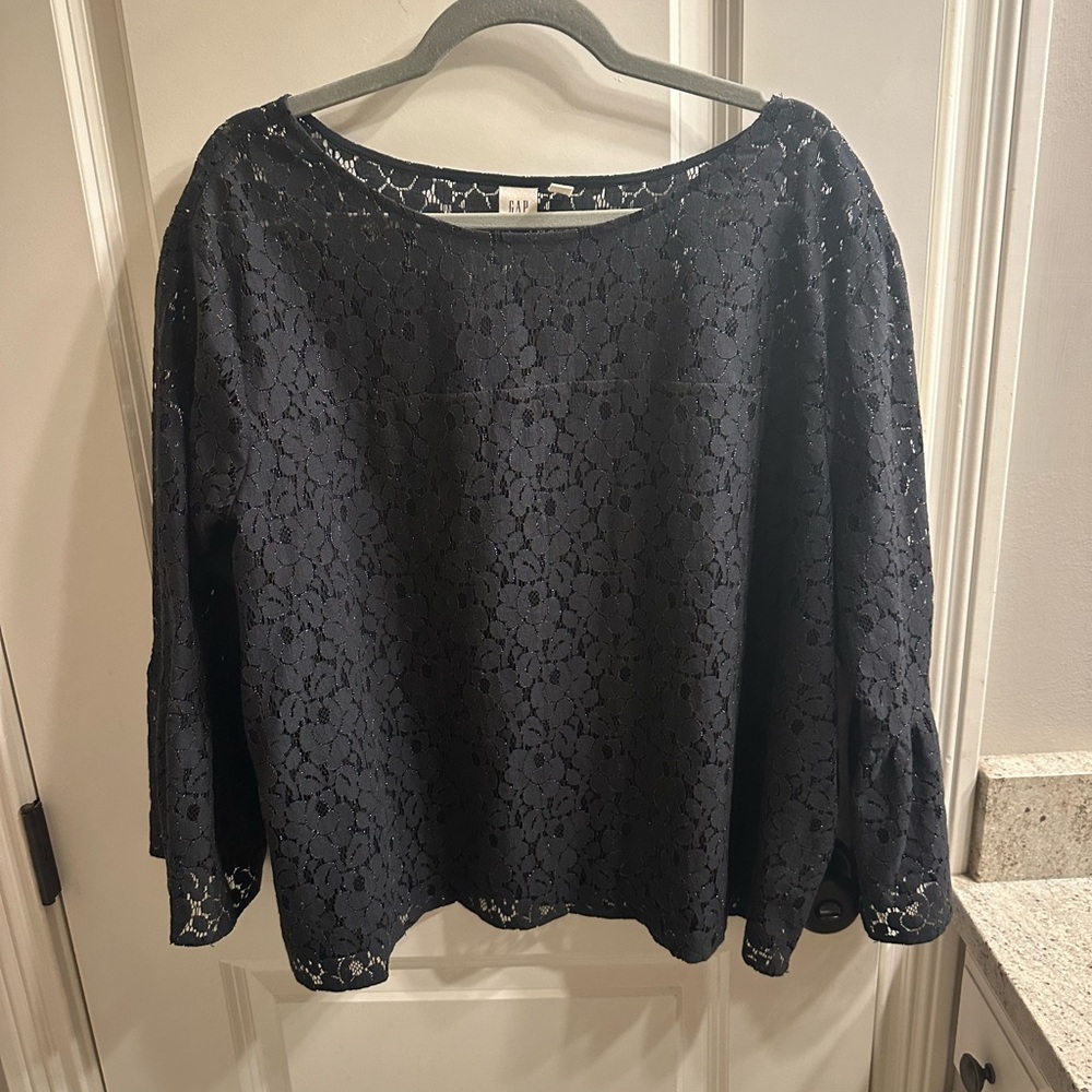 GAP Black Lace Blouse